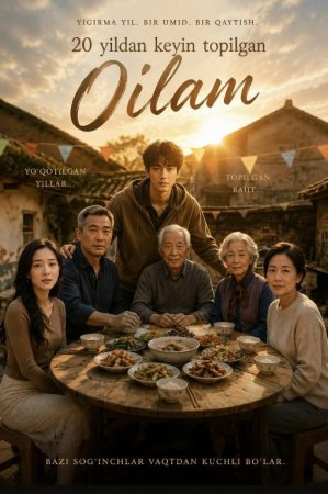 20 yildan keyin topilgan oilam 1-2-3-5-6-10-20-30-50-60-70-80 Qism drama koreya seriali uzbek tilida Barcha qismlar 2026 HD skachat